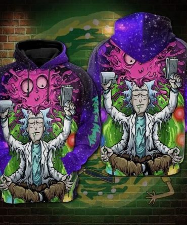 Rick And Morty Hoodie Doctor Stranger Galaxy Blue Hoodie