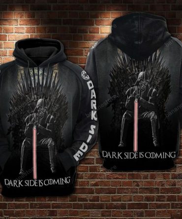 Star Wars Hoodie Darth Vader Dark Side Is Coming Star Wars Got Crossover Black Hoodie Star Wars For Fan