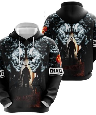 Hoodie Michael Myers Hoodie  Michael Myers Face To Face White Black Hoodie Horror Hoodie