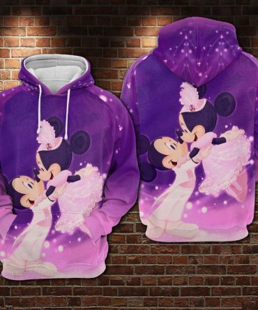 Disney Hoodie Minnie Hoodie Minnie And Mn Wedding Purple Hoodie Mn Hoodie