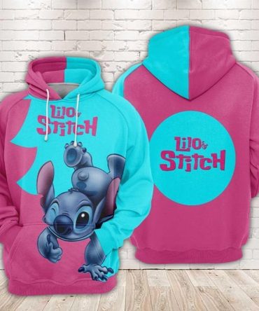 Dn Hoodie Stitch Hoodie Lilo And Stitch Pink Blue Hoodie