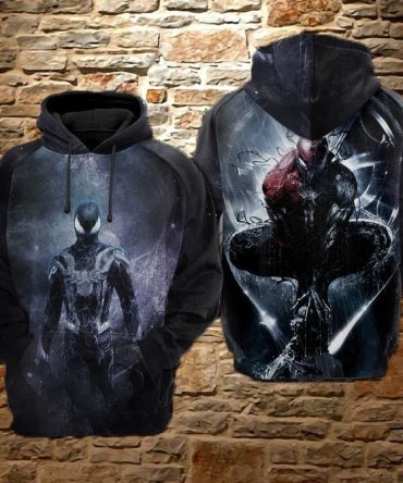 Mv Hoodie Spider Man Hoodie Venom Inside Spier Man Black Hoodie