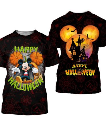 Dn Halloween Shirt Mk Mouse Shirt Mk Mouse Happy Halloween Spooky Night Black T-Shirt