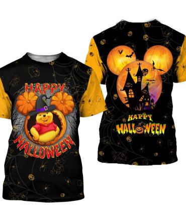 Dn Halloween Shirt Wtp Shirt Pooh Happy Halloween Spooky Night Black T-Shirt