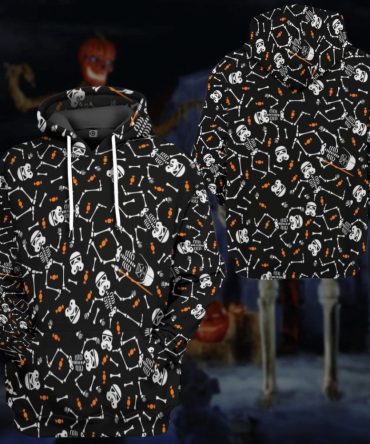 Sw Halloween Shirt Sw Halloween Stormtrooper Skeleton Black Hoodie Sw Halloween Hoodie
