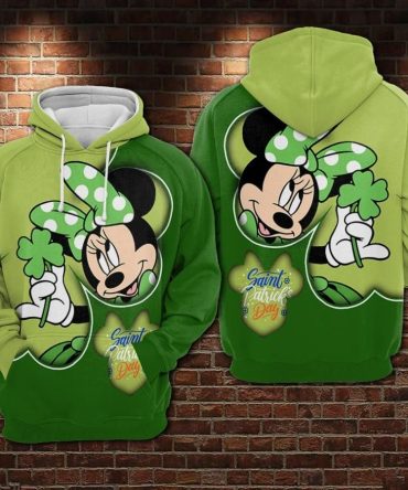 St Patrick Day Dn Hoodie St Patrick Day Dn Mn Mouse Green Hoodie