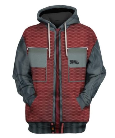 Back To The Future Movie Marty Mcfly Cosplay Costume - Hoodie