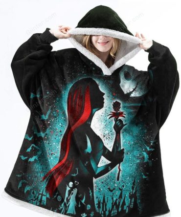 Cozy Hooded Blanket With Enchanting Gothic Silhouette Design – Perfect For Chilly Nights