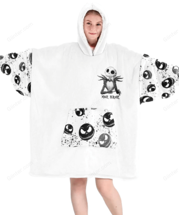 Cozy Jack Skellington Hoodie Blanket – Snuggly Wearable Fleece With Fun Prints