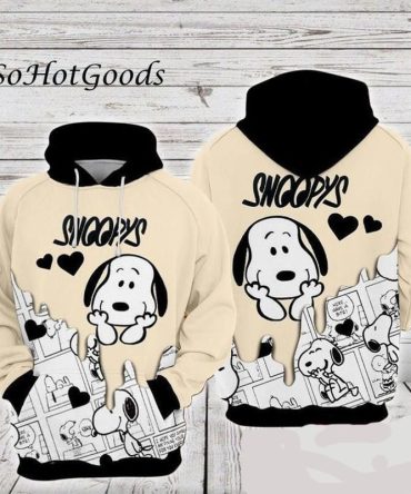 Disney Snoopy Cute Lover 3D Hoodie Zip Hoodie 1046 , Snoopy Hoodie - Trendy All Over Print