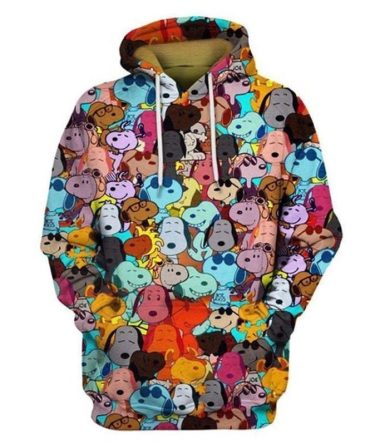 Snoopy Pullover Peanuts 3D Hoodie 971 , Snoopy Hoodie - Trendy All Over Print