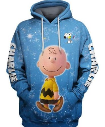Charlie Brown And Snoopy 3D Hoodie Zipper Hoodie , Snoopy Hoodie - Trendy All Over Print