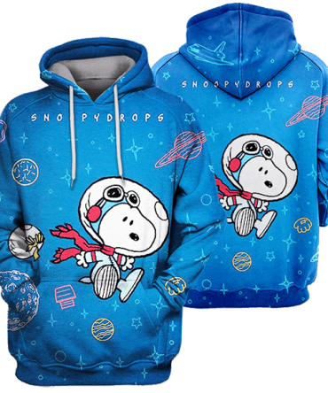 Snoopy The Peanuts, Snoopy Drops, Snoopy Galaxy Aop Hoodie , Snoopy Hoodie - Trendy All Over Print