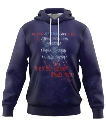 Blood Stains Are Red Ultraviolet Lights Are Blue Custom Hoodie