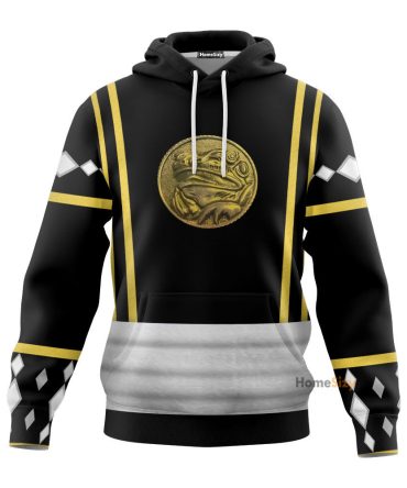 Black Ninja Mighty Morphin Power Rangers Cosplay Costume Hoodie