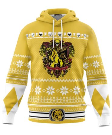 Yellow Power Ranger Pattern Christmas - Hoodie