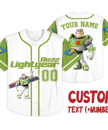 Custom Buzz Lightyear Baseball Jersey - Add Your Name & Number - Perfect Gift For Fans!