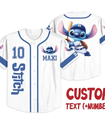 Custom Stitch Baseball Jersey - Personalized Text & Number - Perfect Gift For Fans!