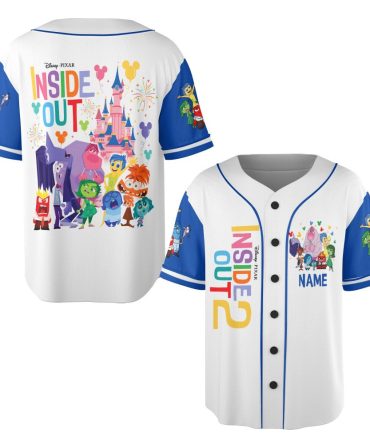 Disney Pixar Inside Out 2 Custom Baseball Jersey - Vibrant Character Design For Kids & Fans
