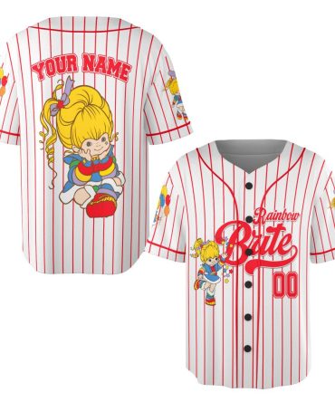 Personalized Rainbow Brite Baseball Jersey - Custom Name & Number, Vintage Cartoon Style