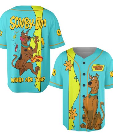 Scooby-Doo Cartoon Baseball Jersey - Fun & Colorful Design For Fans!