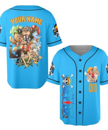 Custom Anime Pirate Jersey – Personalized One Piece Baseball Shirt – Perfect Gift!