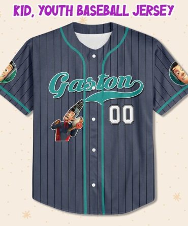 Kids Youth Baseball Jersey - Stylish Gaston Design, Perfect For Sports Fans!