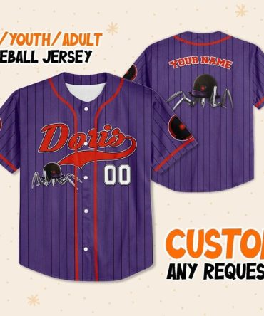 Customizable Spider Design Baseball Jersey - Kids/Youth/Adult - Add Your Name!