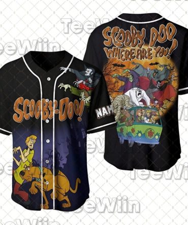 Scooby-Doo Baseball Jersey - Vibrant Cartoon Print, Perfect For Fans!