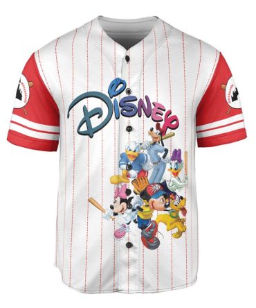 Disney Baseball Jersey - Classic Cartoon Characters Team Shirt For Kids & Adults
