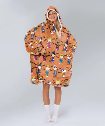 Adult Halloween Peanuts Unisex Blanket Hoodie