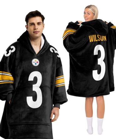 R.W 3 Pittsburgh Football Unisex Blanket Hoodie
