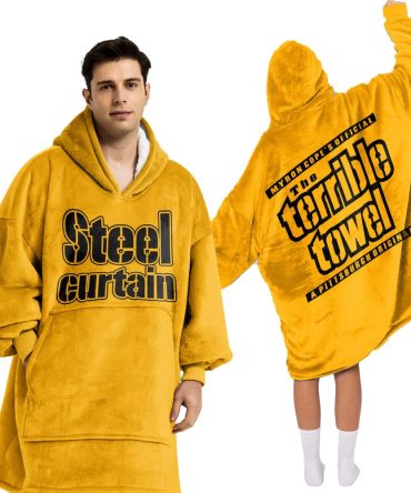 Steel Curtain Pittsburgh Football Unisex Blanket Hoodie