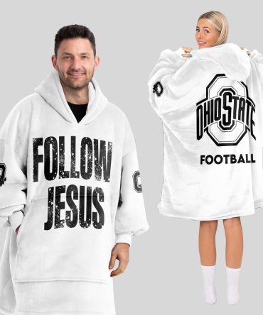 Adult Ohio State Football Unisex Blanket Hoodie