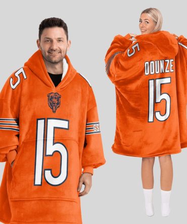 Adult 15 Chicago Football Unisex Blanket Hoodie