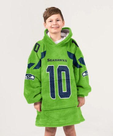 Kid 10 Seattle Football Unisex Blanket Hoodie