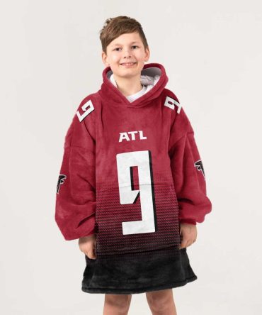 Kid 9 Atlanta Football Unisex Blanket Hoodie