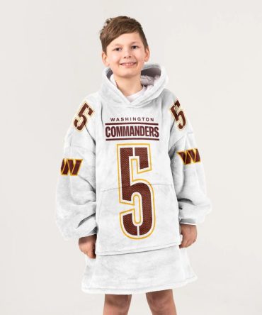 Kid J.D 5 Washington Football Unisex Blanket Hoodie