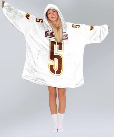 J.D 5 Washington Football Unisex Blanket Hoodie