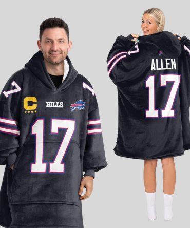 Captain J.A 17 Buffalo Football Unisex Blanket Hoodie