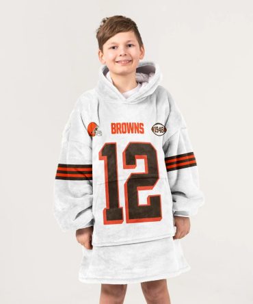 Kid S.S 12 Cleveland Football Unisex Blanket Hoodie