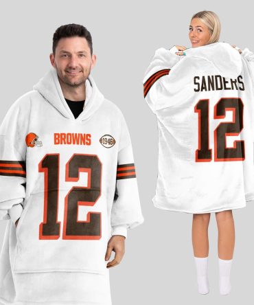 Adult S.S 12 Cleveland Football Unisex Blanket Hoodie