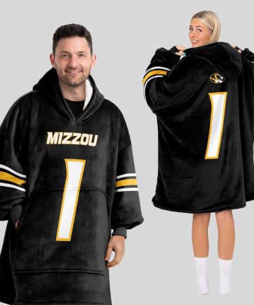 Adult 1 Missouri Football Unisex Blanket Hoodie