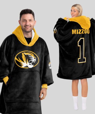 Adult 1 Missouri Football Unisex Blanket Hoodie