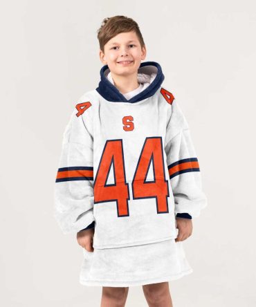 Kid #44 Navy Syracuse Football Unisex Blanket Hoodie