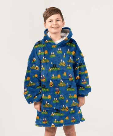 Kid Great Pumpkin Unisex Blanket Hoodie