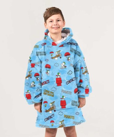Kid Peanuts Snoopy Flying Ace Unisex Blanket Hoodie
