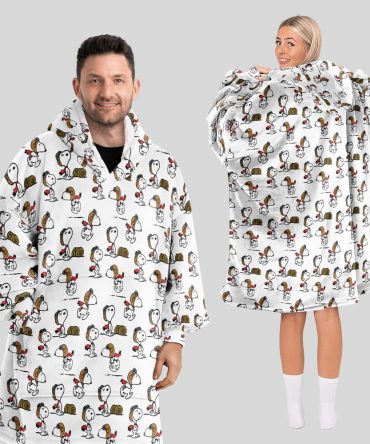 Adult Peanuts Snoopy Flying Ace Unisex Blanket Hoodie