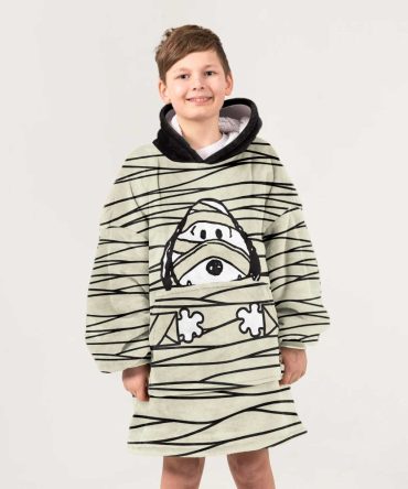 Kid Snoopy Mummy Unisex Blanket Hoodie