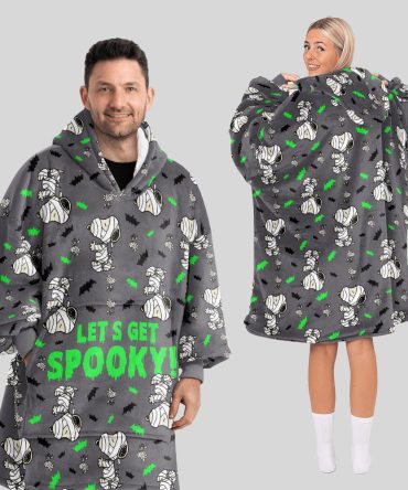 Adult Let'S Get Spooky Snoopy Unisex Blanket Hoodie